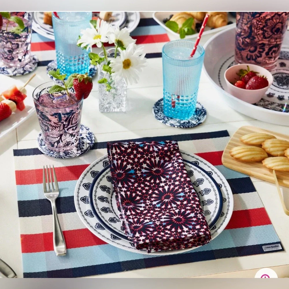 Vera Bradley Placemats in Patriotic Plaid| Set of 4
